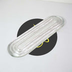 Borosilicate Clear OvalWave Glass – 320 x 95 mm | Chandelier Part | 100 Pcs In Per Box