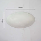 Borosilicate White Oval Glass Dome – 150 x 85 mm | Chandelier Part | 100 Pcs Per Box