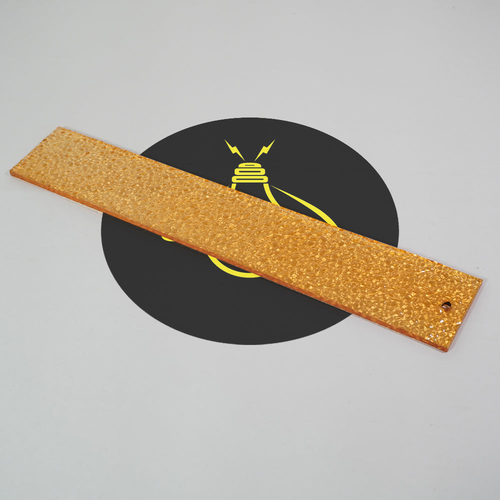 Borosilicate Glass Texture – Gold Finish 300mm | Lighting Component for Chandeliers | Per box 100 pcs