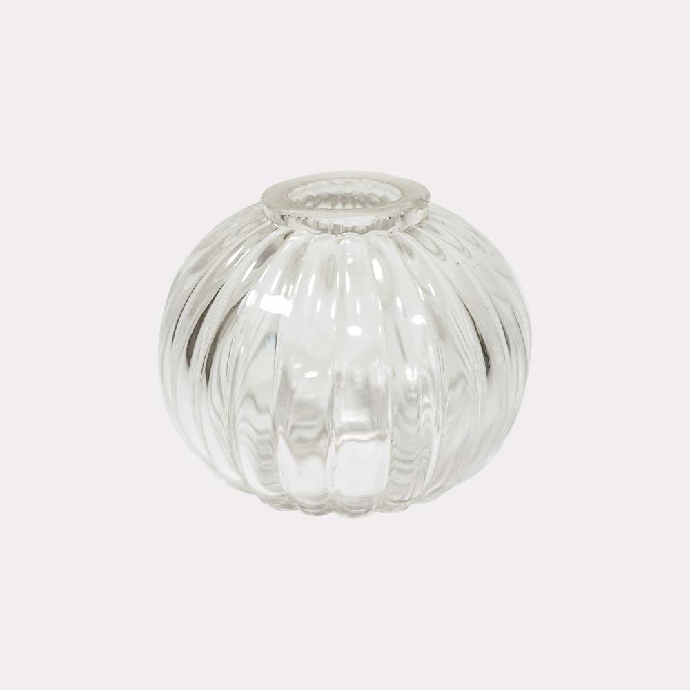 Borosilicate Clear Pumpkin Glass Ball – 70mm