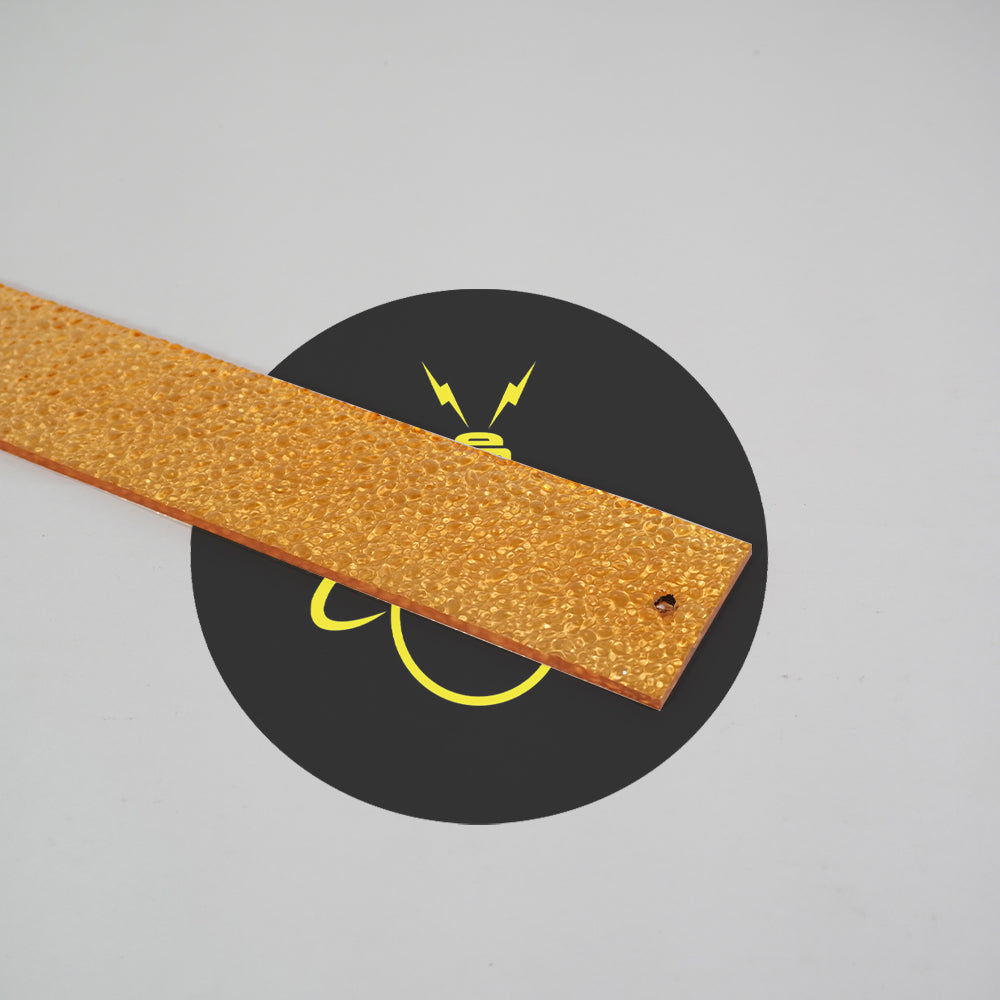 Borosilicate Glass Texture – Gold Finish 300mm | Lighting Component for Chandeliers | Per box 100 pcs