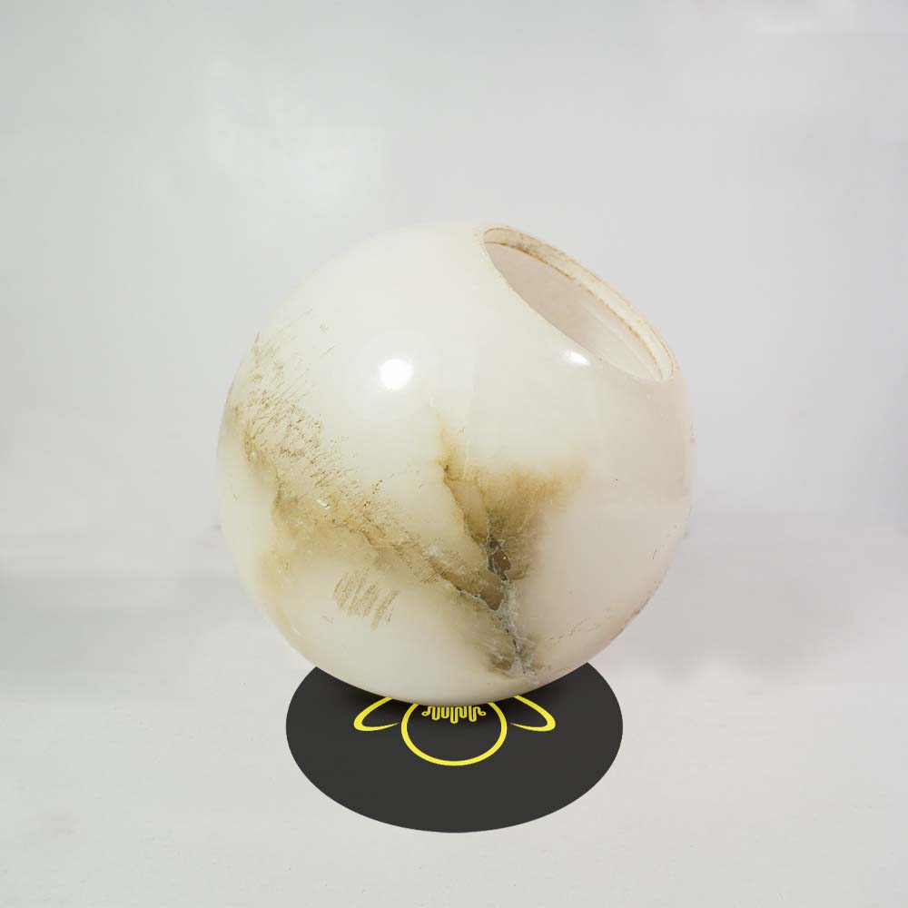 Alabaster Glass Ball – 6 Inch Round | Lighting Component for Chandeliers