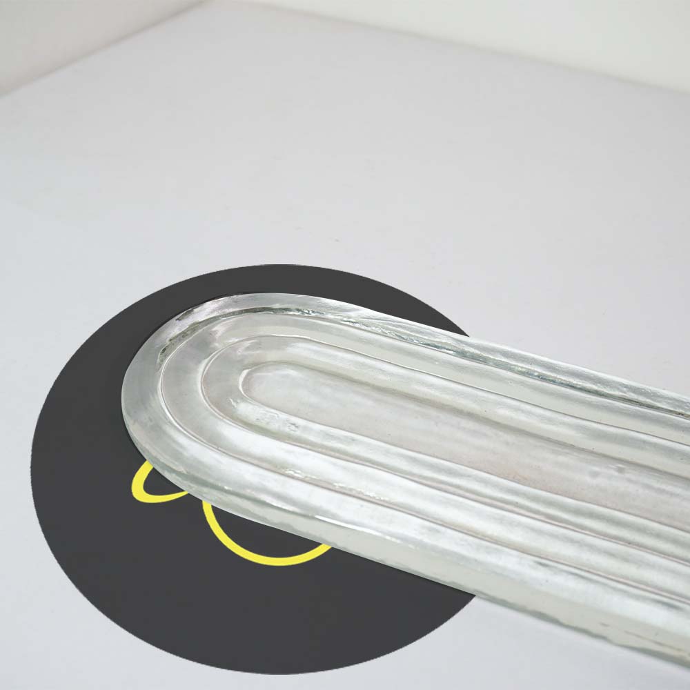 Borosilicate Clear OvalWave Glass – 320 x 95 mm | Chandelier Part | 100 Pcs In Per Box