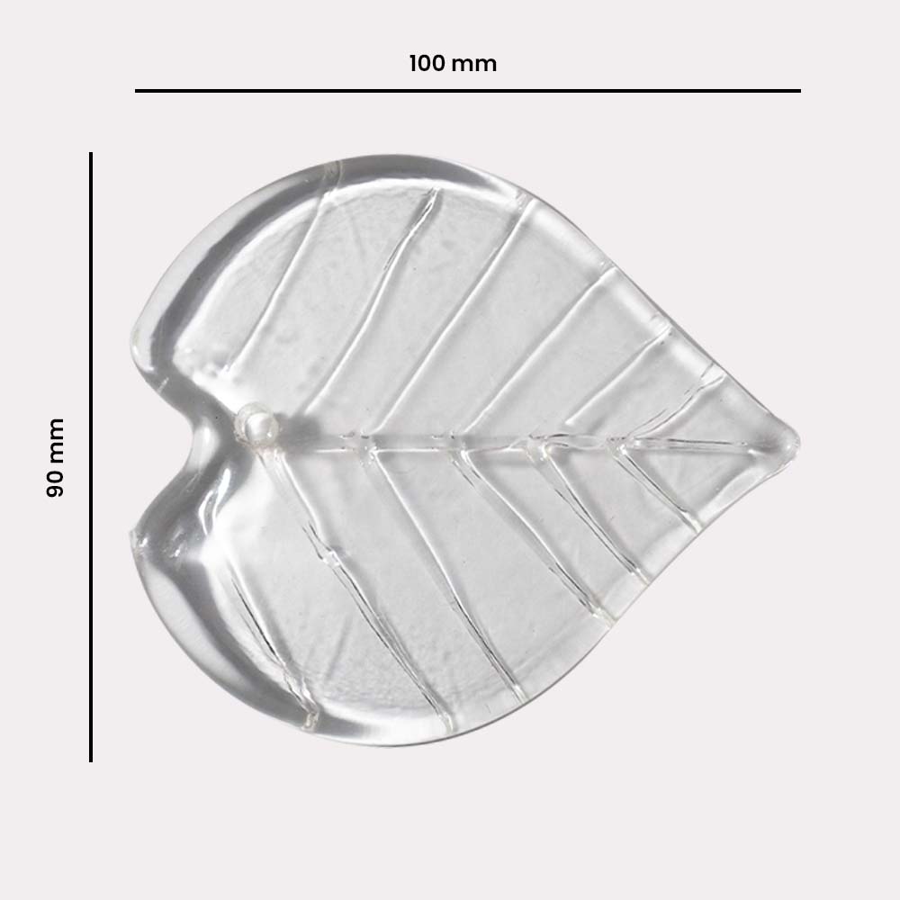 Clear Borosilicate Glass Fig Leaf – 100x90mm | Chandelier Lighting Component | 100 pcs per box
