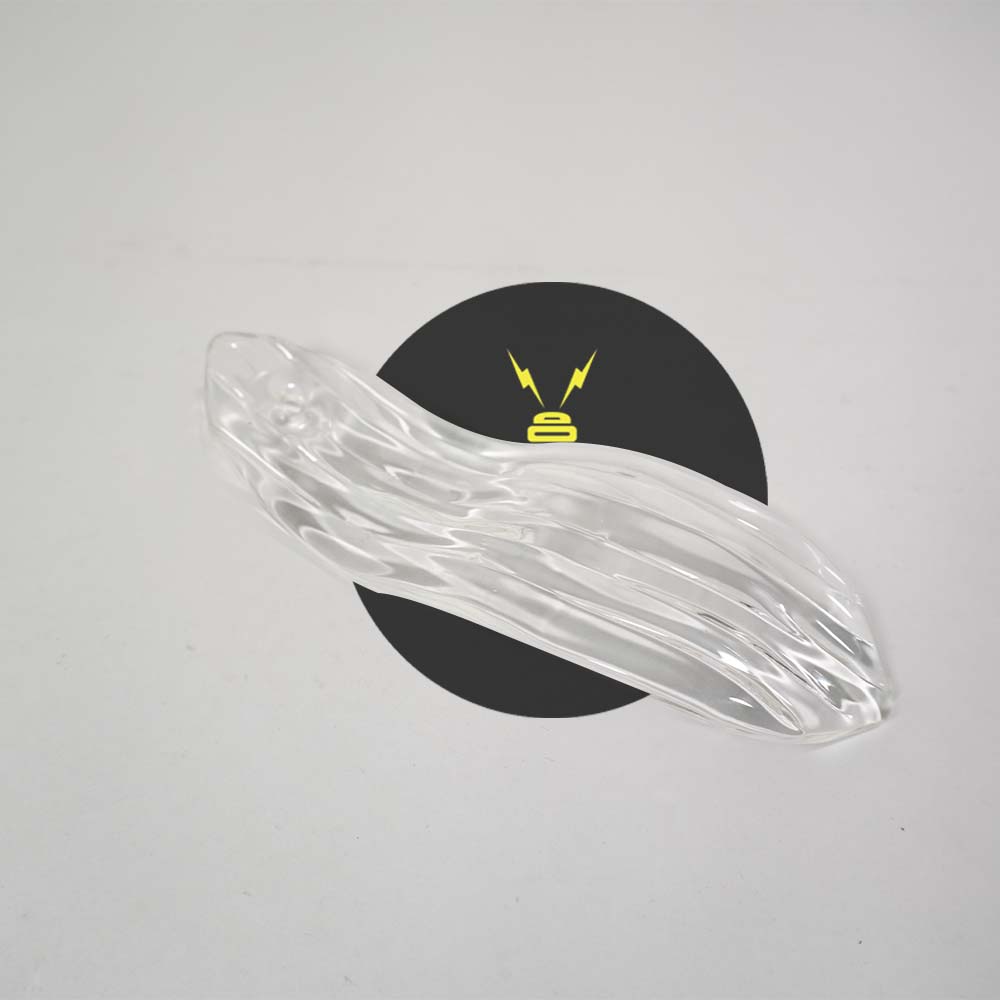 Borosilicate Glass Bamboo Leaf – Gold Finish 150mm | Lighting Component for Chandeliers | 100 pcs in per box