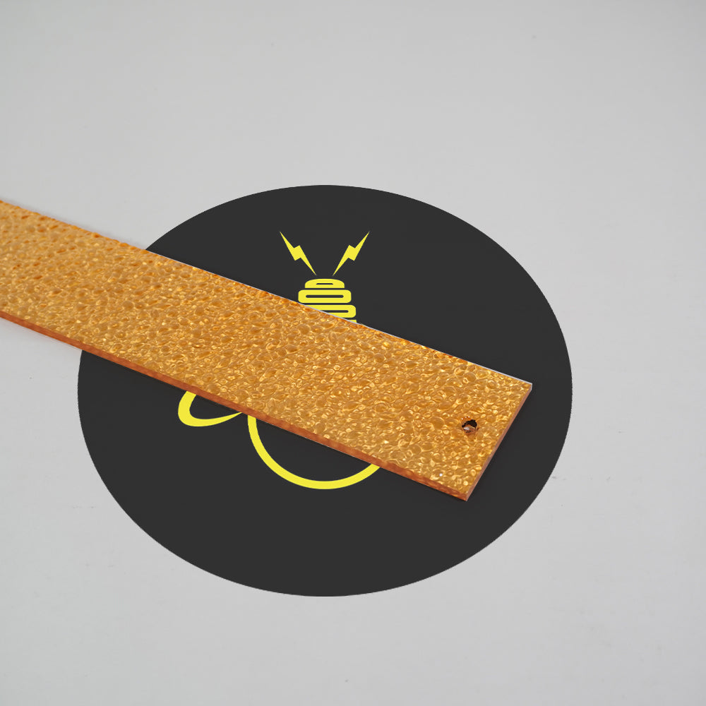 Borosilicate Glass Texture – Gold Finish 300mm | Lighting Component for Chandeliers | Per box 100 pcs