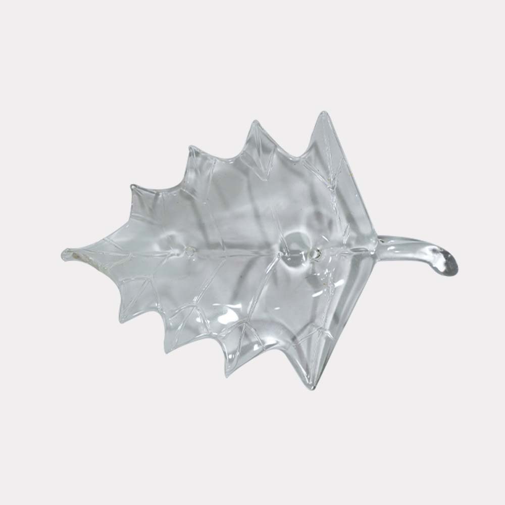 Clear Borosilicate Glass Maple Leaf – 160x115mm | Lighting Component for Chandeliers | 100 Pcs per box