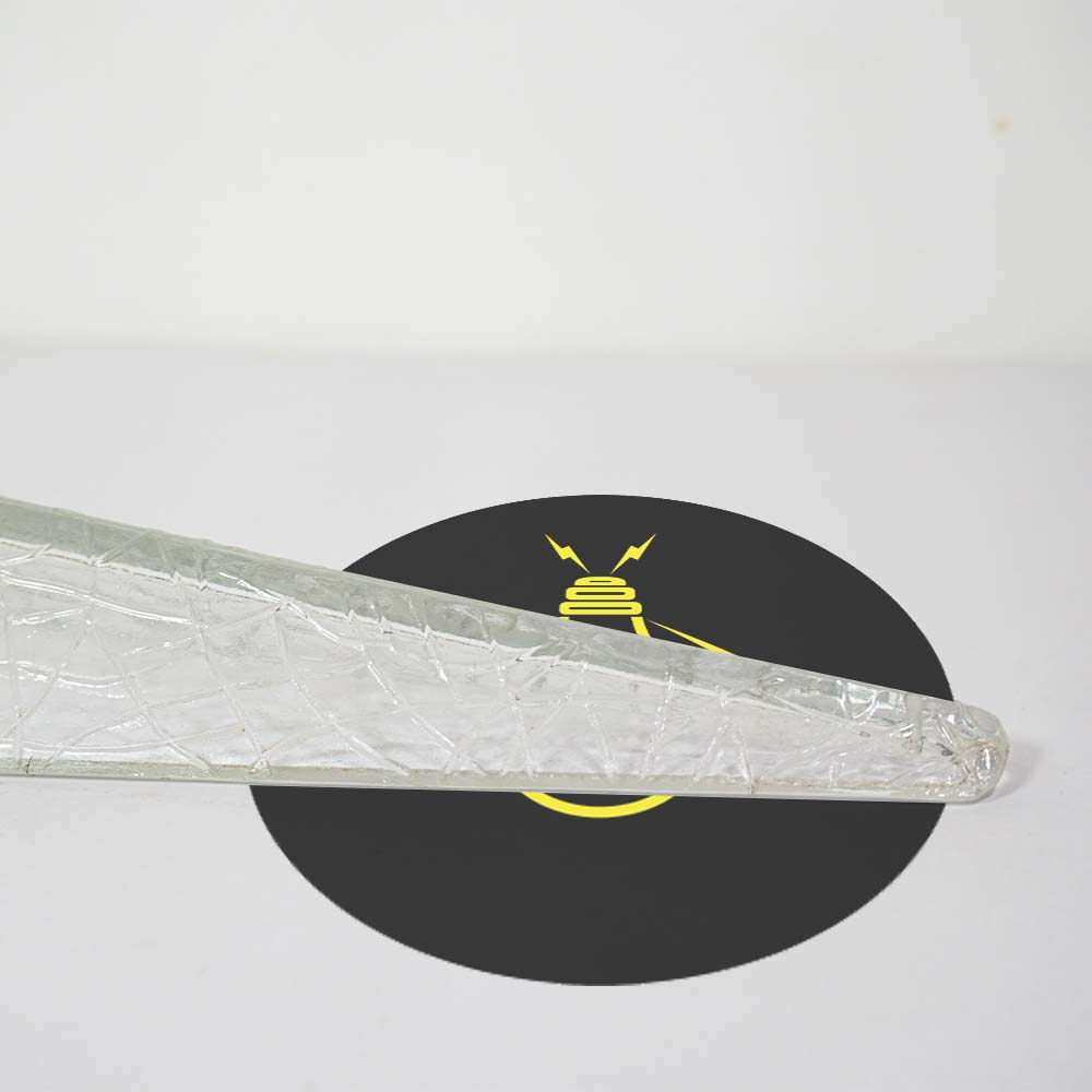 Clear Borosilicate Crystal Edge Glass Bar – 255mm | Chandelier Lighting Component | 100 Pcs In Per Box