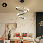 Carousel-Inspired Chandelier Lights | Integrated LED Rings | Jagmag Lights
