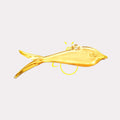Borosilicate Glass Fish – 6 Inch Gold | Lighting Component for Decorative Fixtures