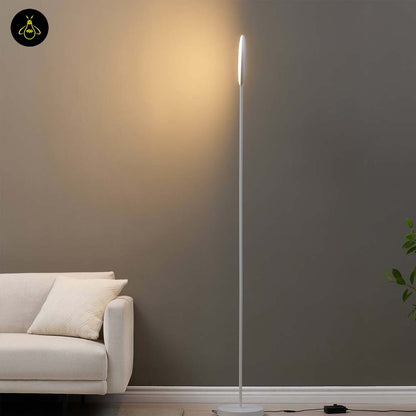 Sleek White LED Floor Lamp – Adjustable Dimmable Head | Modern Lighting for Living Room & Office | Jagmag Lights