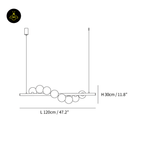 Jagmag Lights Wave Chandelier with Creamy Yellow Finish, 47.2″ Length, Adjustable Height, for Living Room or Dining Room - Fancy and Decorative lights - Brand name jagmag lights