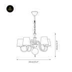 Jagmag Lights Rustic Shabby Chandelier with Vintage Elements, 23.6-Inch, for Elegant Spaces - Fancy and Decorative lights - Brand name jagmag lights