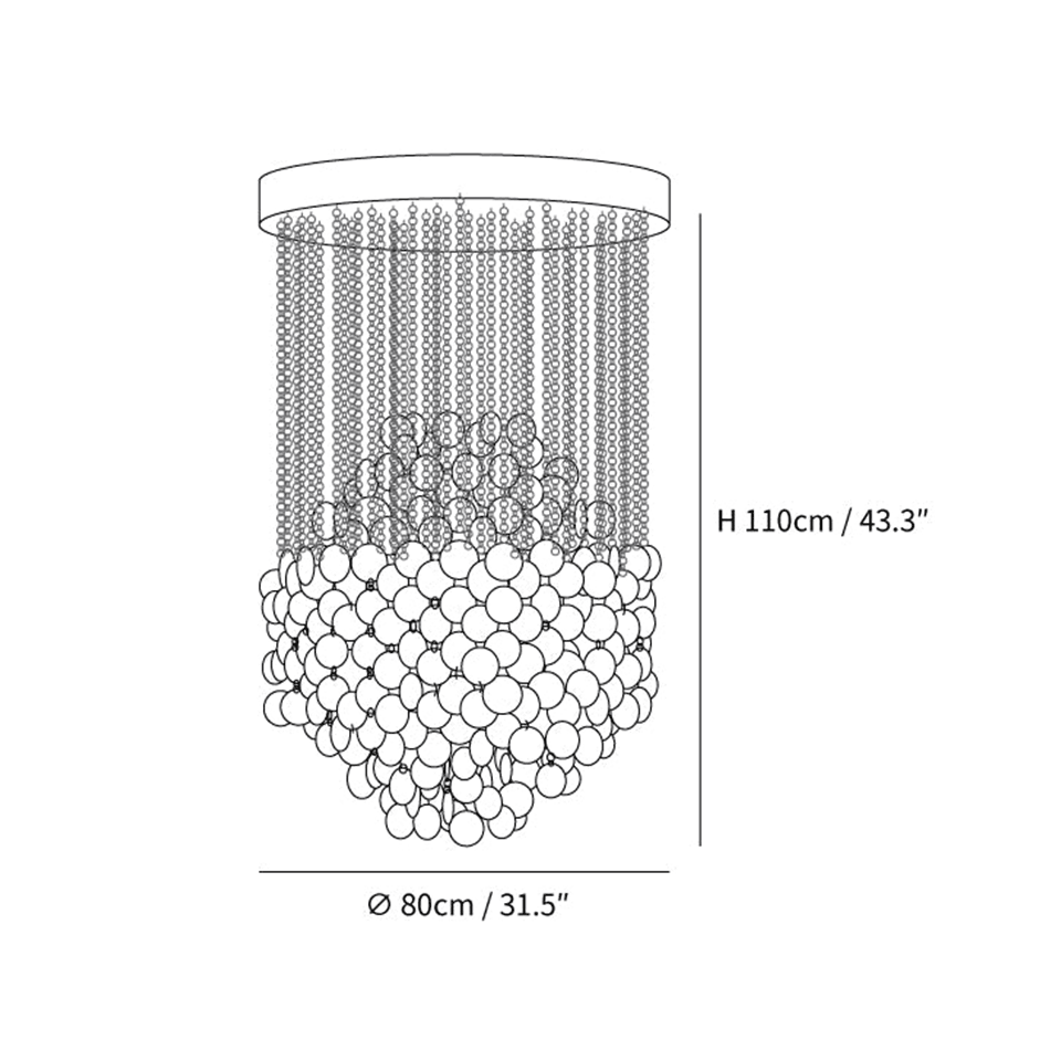 Jagmag Lights Shell Cascade Chandelier with White Shell Design, 31.5″ Diameter, Adjustable Height, for Coastal or Urban Spaces - Fancy and Decorative lights - Brand name jagmag lights