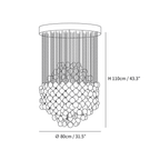 Jagmag Lights Shell Cascade Chandelier with White Shell Design, 31.5″ Diameter, Adjustable Height, for Coastal or Urban Spaces - Fancy and Decorative lights - Brand name jagmag lights