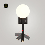 Jagmag Single Tail Wall Lamp, Adjustable Wall Sconce with Iron Art Design, Black - Fancy and Decorative lights - Brand name jagmag lights