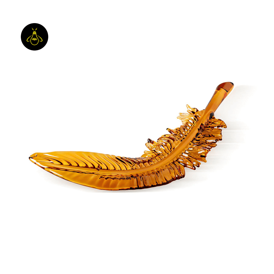 Jagmag Lights Crystal Feather Chandelier with Hand Blown Glass, 31.5-Inch, for Upscale Venues - Fancy and Decorative lights - Brand name jagmag lights