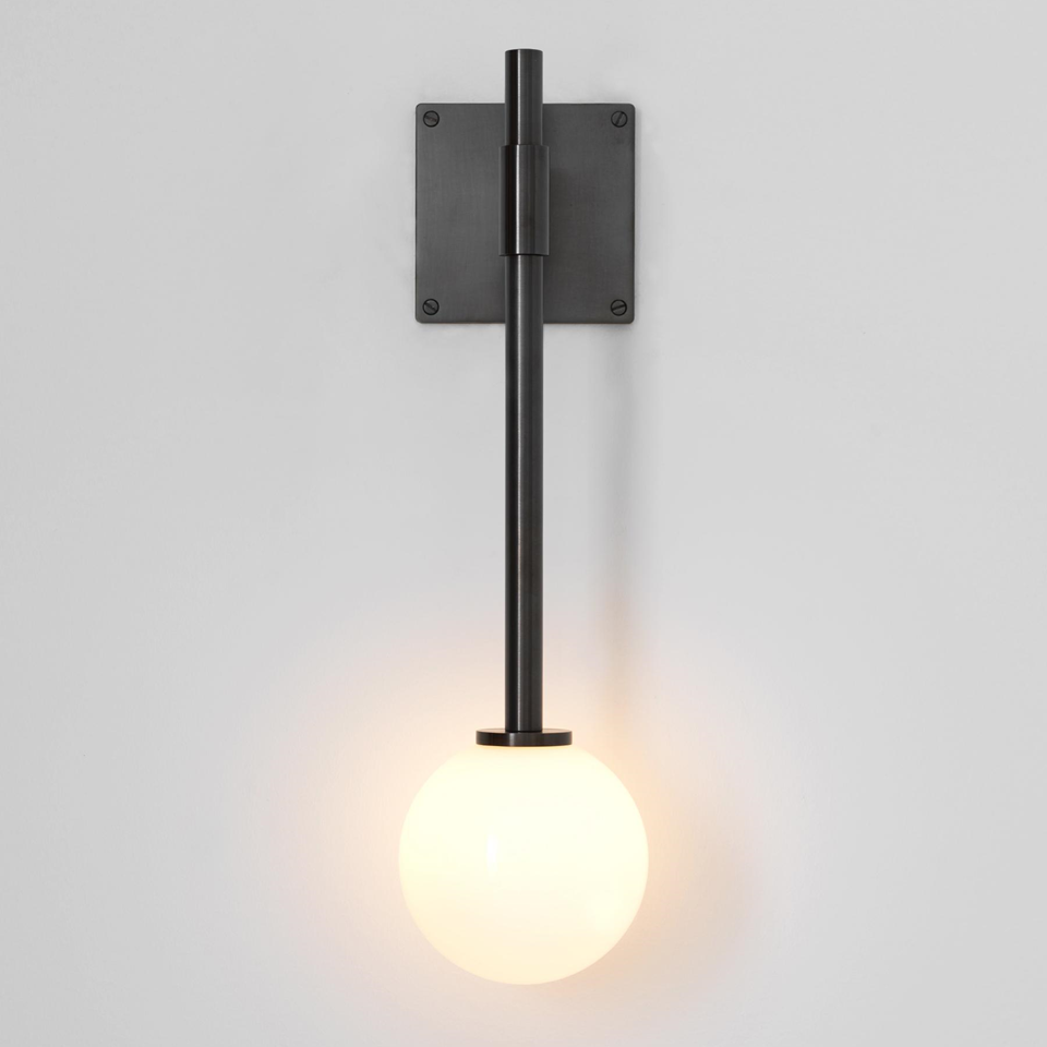 Antique Brass Glass Wall Light – Modern Opal Sconce | Jagmag Lights