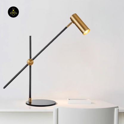 Jagmag Lektor Table Lamp - Articulating Metal Lamp in Gold & Black, 60cm Diameter, for Versatile Lighting