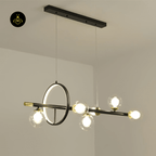 Jagmag Lights Flora Chandelier with Metal and Glass Design, 47.2-Inch Length, for Dining Spaces - Fancy and Decorative lights - Brand name jagmag lights