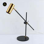 Jagmag Lektor Table Lamp - Articulating Metal Lamp in Gold & Black, 60cm Diameter, for Versatile Lighting - Fancy and Decorative lights - Brand name jagmag lights