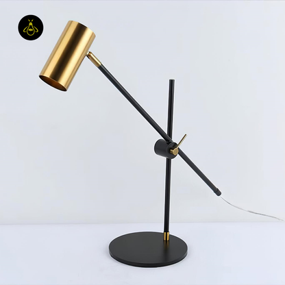 Jagmag Lektor Table Lamp - Articulating Metal Lamp in Gold & Black, 60cm Diameter, for Versatile Lighting