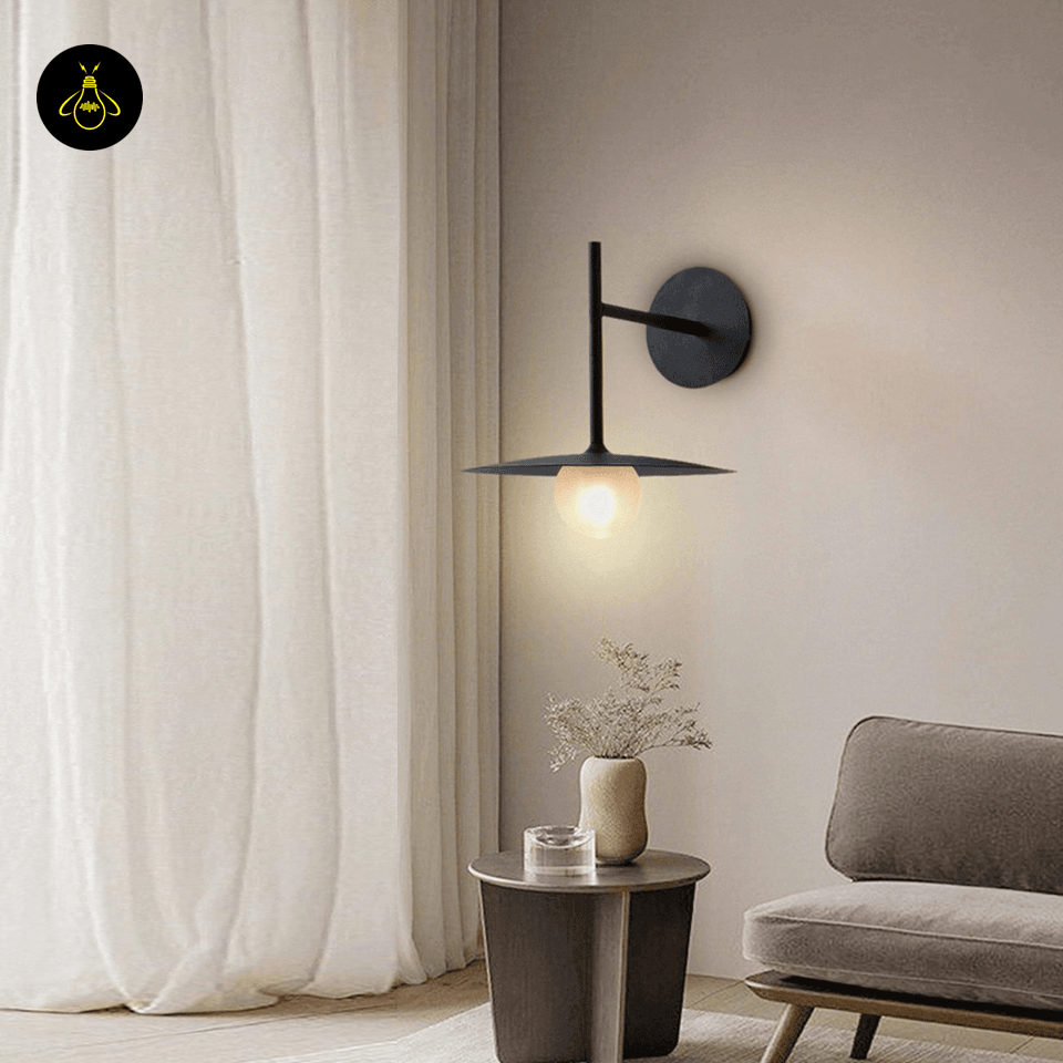 Jagmag Gea Iron Wall Lamp - Modern Design, Frosted Shade, Set of 2, for Home Decor - Fancy and Decorative lights - Brand name jagmag lights