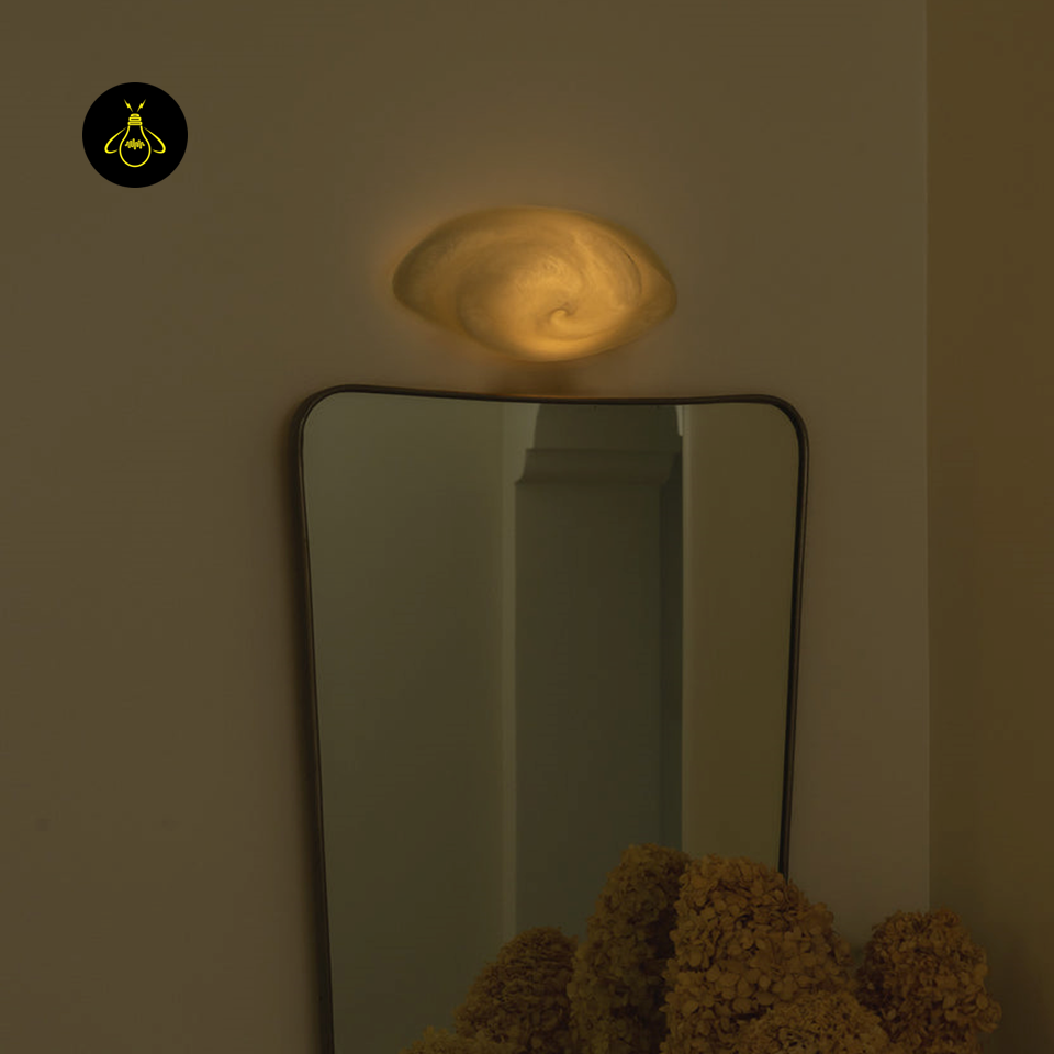 Jagmag Lights Chignon Stone Wall Light – Sculptural Elegance in Alabaster | Handcrafted in India