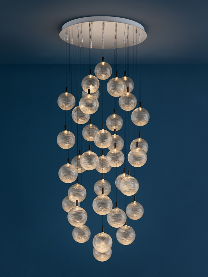 glass sphere chandelier