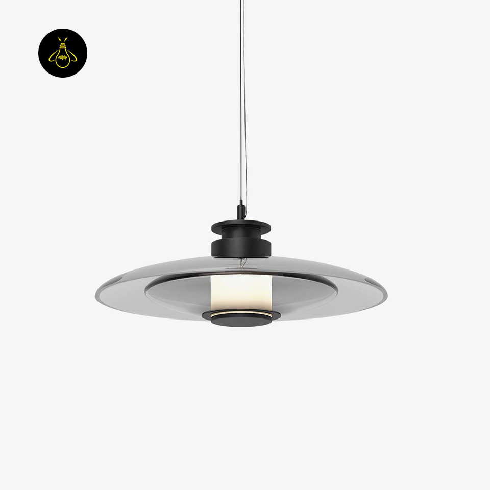 Jagmag Lights Frosted Glass Pendant Light | Float Design | LED | Gold/Black | India