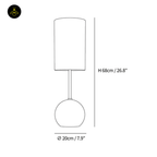 Jagmag Orbis Wooden Table Lamp - Fabric Shade, 20cm Sphere, for Cozy Interiors - Fancy and Decorative lights - Brand name jagmag lights