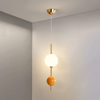 Jagmag Lights Colored Glass Ball Pendant Light | Modern Design | LED | Gold/Orange | Made in India - Fancy and Decorative lights - Brand name jagmag lights