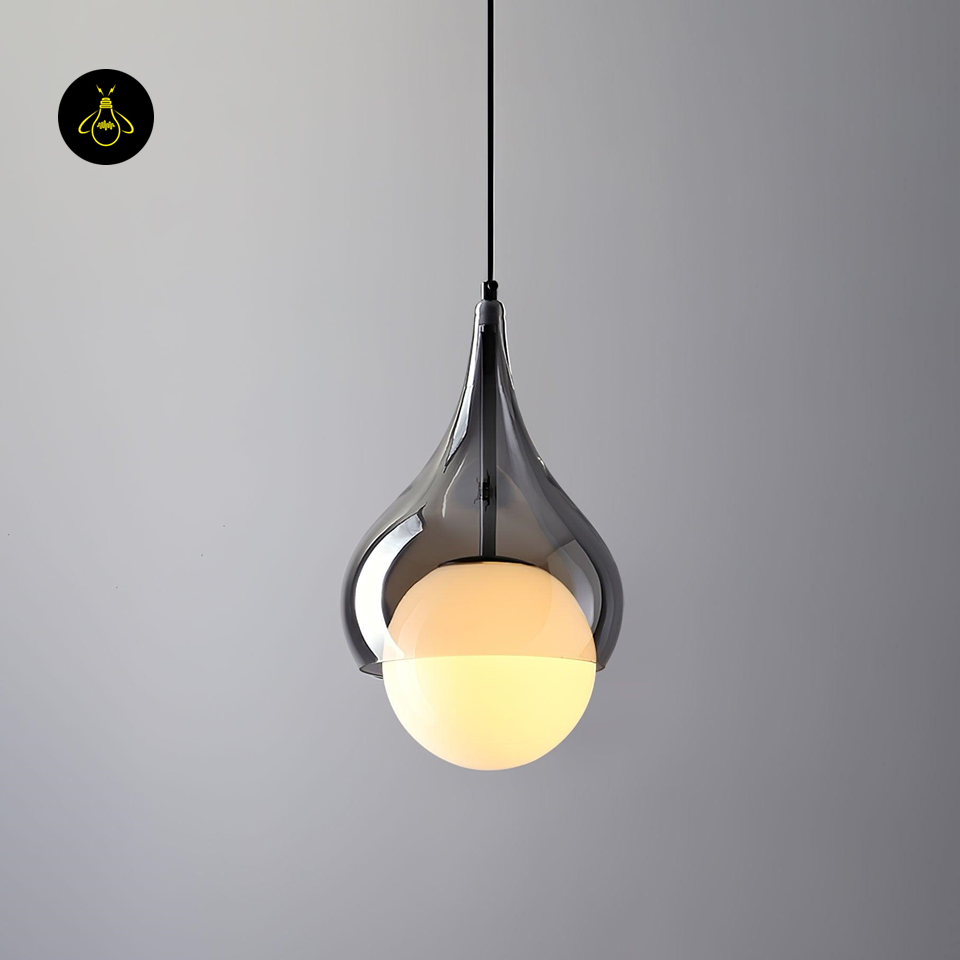 Jagmag Lights Glass Hanging Light | Quartet Pendant Series | LED | Smoked/White Glass