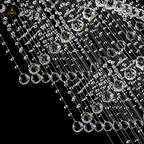 Jagmag Lights Long Crystal Raindrop Chandelier with K9 Crystals, Mirror Gold Finish, for High Ceilings - Fancy and Decorative lights - Brand name jagmag lights