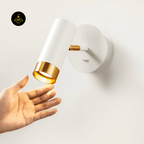 Jagmag Karpo Wall Lamp with Adjustable Head, White Finish, for Bedroom Reading - Fancy and Decorative lights - Brand name jagmag lights