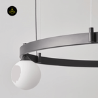 Jagmag Modern Glass Sphere Chandelier, 32.3-Inch Diameter, Black Finish - Fancy and Decorative lights - Brand name jagmag lights