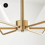 Jagmag Modern Fabric Shade Chandelier - Brass Finish, 6 Lights, 37.8-Inch - Dining Room Lighting - Fancy and Decorative lights - Brand name jagmag lights