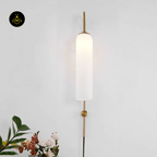 Luke Glass Wall Sconce - Set of 2, Modern Cylindrical Design, Multiple Finishes, for Elegant Interiors - Fancy and Decorative lights - Brand name jagmag lights