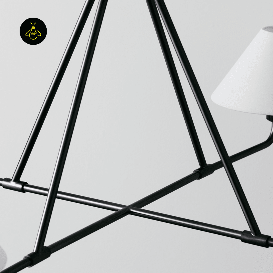 Jagmag Modern Fabric Shade Chandelier, 4 Lights, 43.3-Inch Diameter - Living Room Lighting - Fancy and Decorative lights - Brand name jagmag lights