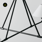 Jagmag Modern Fabric Shade Chandelier, 4 Lights, 43.3-Inch Diameter - Living Room Lighting - Fancy and Decorative lights - Brand name jagmag lights