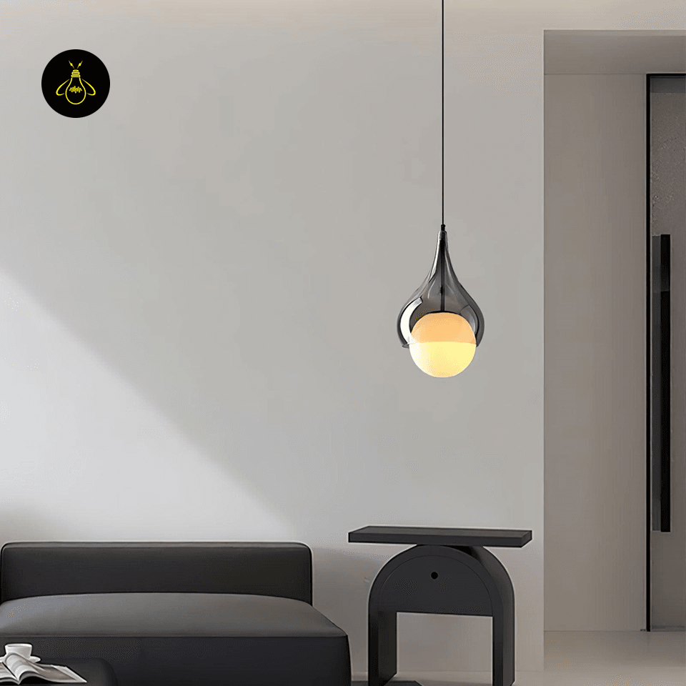 Jagmag Lights Glass Hanging Light | Quartet Pendant Series | LED | Smoked/White Glass - Fancy and Decorative lights - Brand name jagmag lights