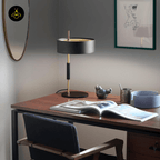 Jagmag Athezza Table Lamp - Iron Frame with Cylindrical Shade, 25cm, for Modern Interiors - Fancy and Decorative lights - Brand name jagmag lights