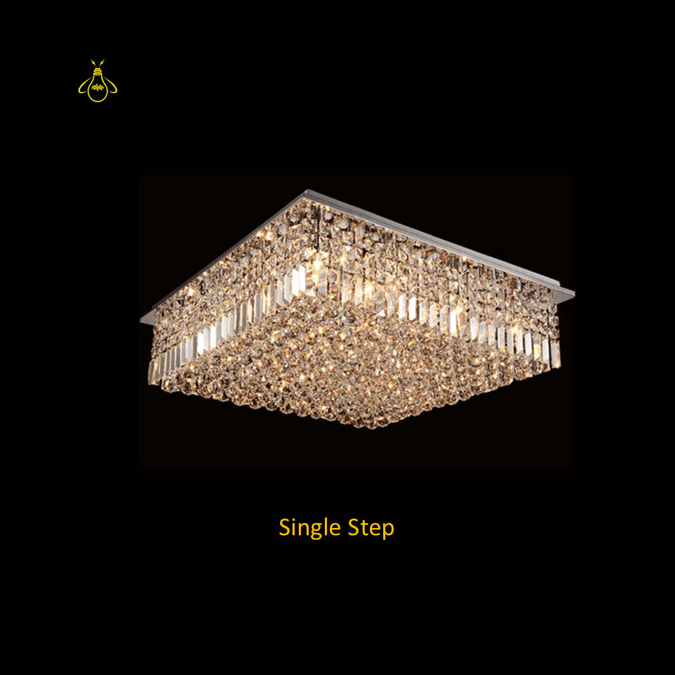 Jagmag Lights Raindrop Crystal Flush Mount Chandelier, K9 Crystal, for Living Room, Dining Room, or Bedroom - Fancy and Decorative lights - Brand name jagmag lights