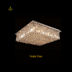 Jagmag Lights Raindrop Crystal Flush Mount Chandelier, K9 Crystal, for Living Room, Dining Room, or Bedroom - Fancy and Decorative lights - Brand name jagmag lights