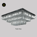 Jagmag Lights Raindrop Crystal Flush Mount Chandelier, K9 Crystal, for Living Room, Dining Room, or Bedroom - Fancy and Decorative lights - Brand name jagmag lights