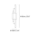 Jagmag Tanto Modern Wall Sconce with Green Marble and Opal Glass, 23.6" High, for Living Room