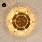 Jagmag Lights Eternal Shine Crystal Chandelier, Satin Gold Finish, for Living Room or Dining Room - Fancy and Decorative lights - Brand name jagmag lights