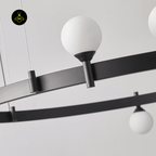 Jagmag Modern Glass Sphere Chandelier, 32.3-Inch Diameter, Black Finish - Fancy and Decorative lights - Brand name jagmag lights