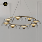 Jagmag Lights Solara LED Chandelier - 8 Lights, Brass Finish, 39.4-Inch Diameter - Bedroom, Small Living Room - Fancy and Decorative lights - Brand name jagmag lights
