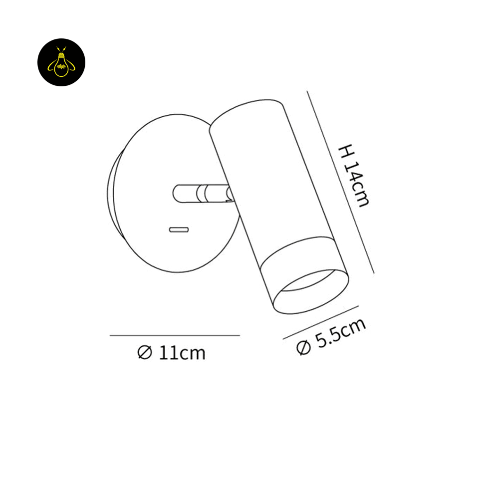 Jagmag Karpo Wall Lamp with Adjustable Head, White Finish, for Bedroom Reading - Fancy and Decorative lights - Brand name jagmag lights